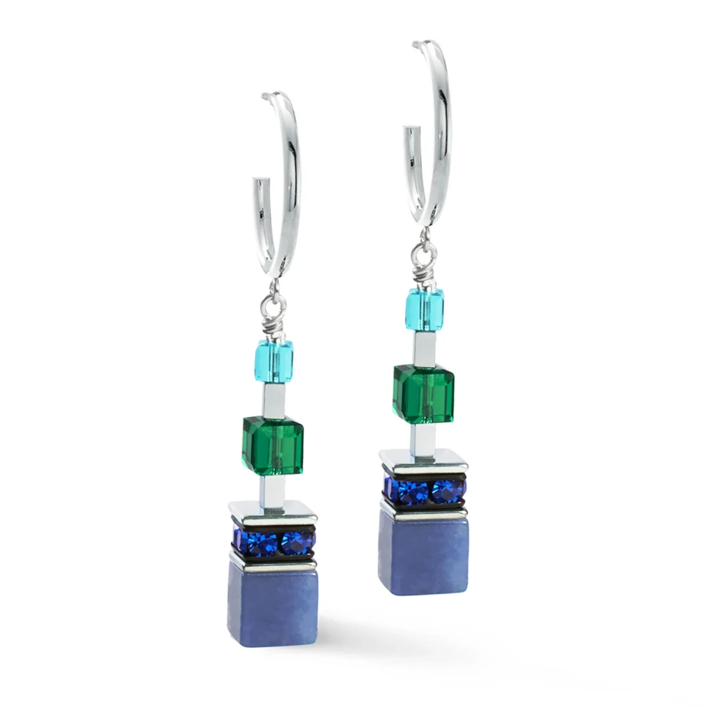 Серьги Coeur de Lion Blue-Green 3039/21-0705