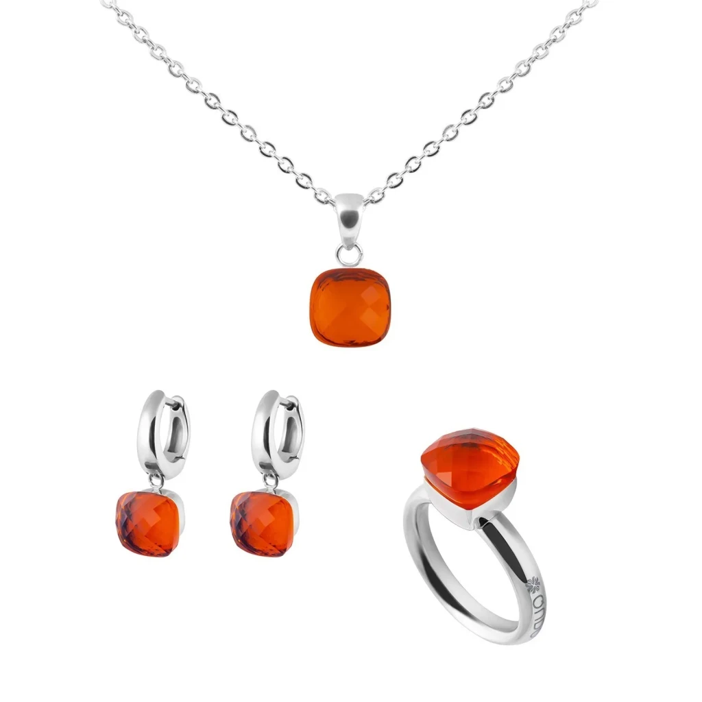 Серьги Qudo Firenze orange glow 300330 BR/S
