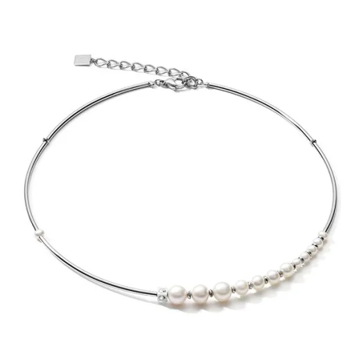 Колье Coeur de Lion Asymmetry White-Silver 1102/10-1417