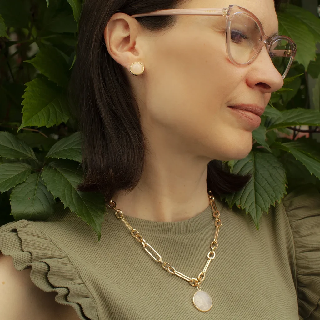 Колье Fiore Luna ROSE QUARTZ LN5149 R/G