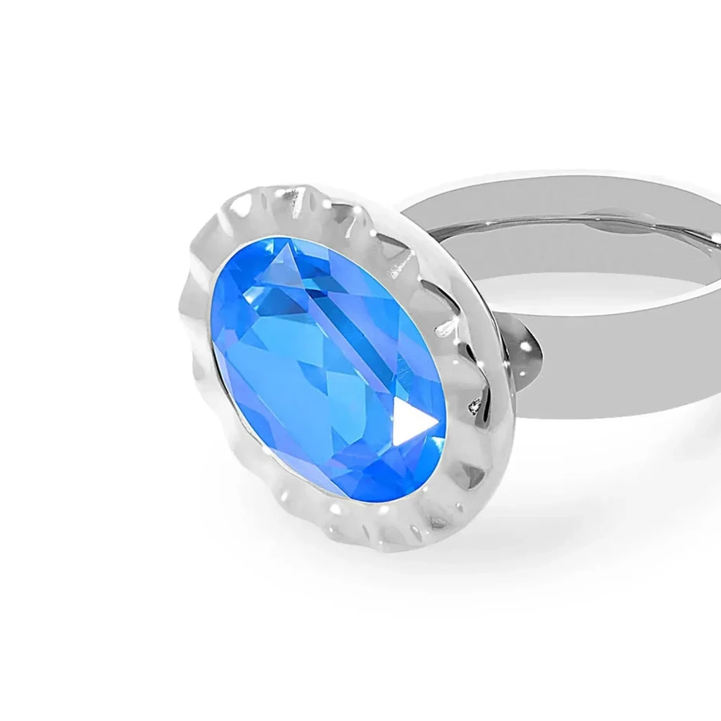 Кольцо Qudo TIVOLA UNICA big (S/P) Royal blue delite 60 688153