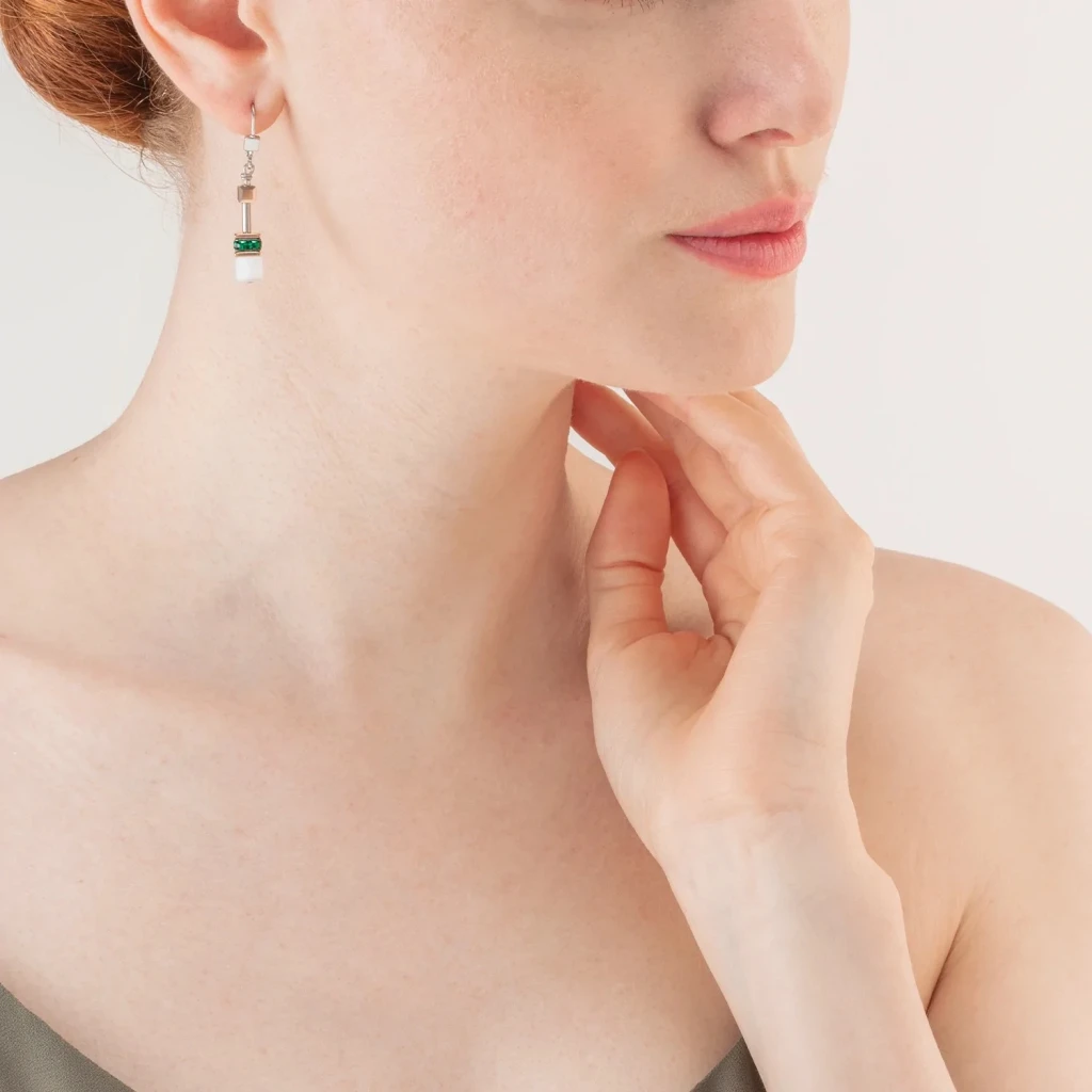 Серьги Coeur de Lion Dark Green 4013/20-0521
