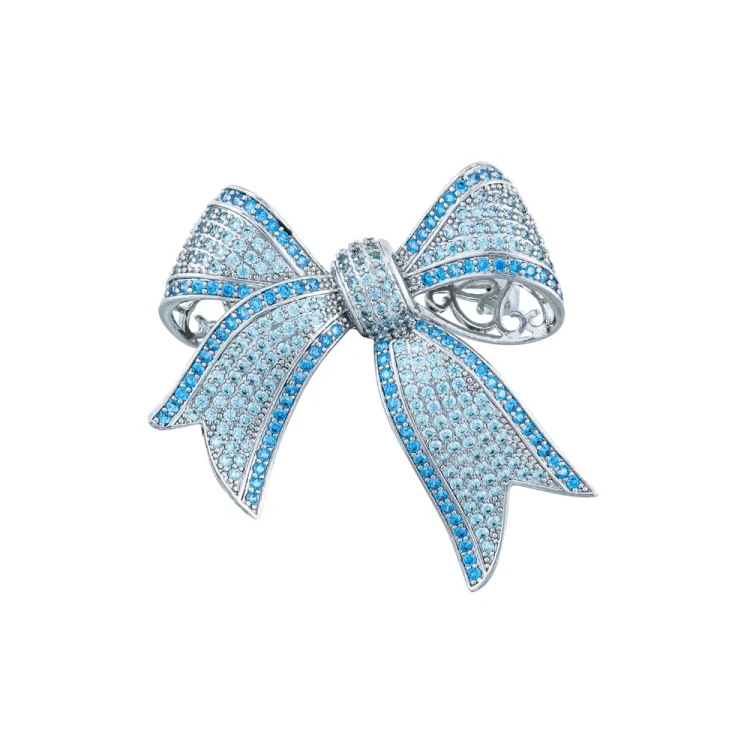 Брошь Fiore Luna Бантик Zircon XR00397B1 BL/S
