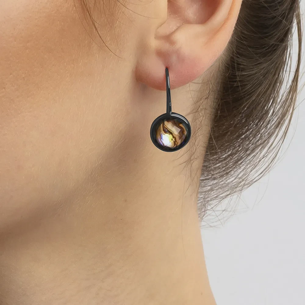 Серьги Possebon tiger eye A9002.15 BR/BW
