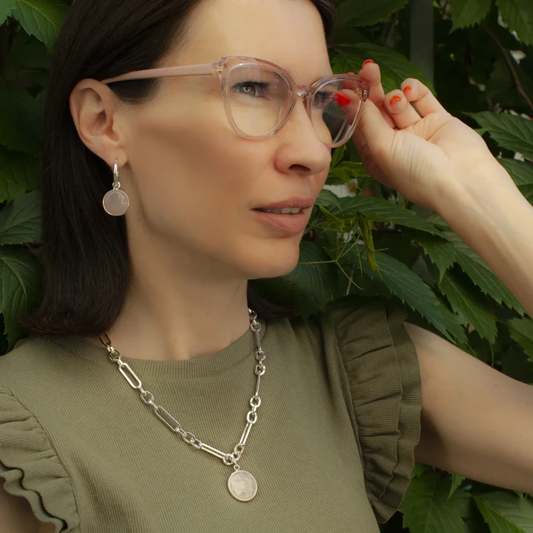 Колье Fiore Luna ROSE QUARTZ LN5149 R/S