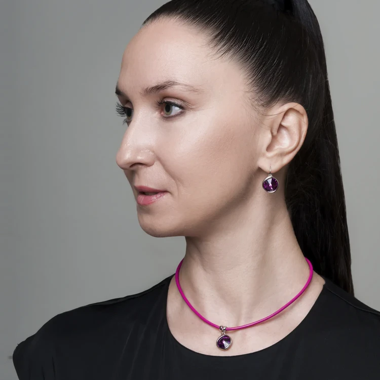Серьги Fiore Luna Amethyst A1902.M11 V/S