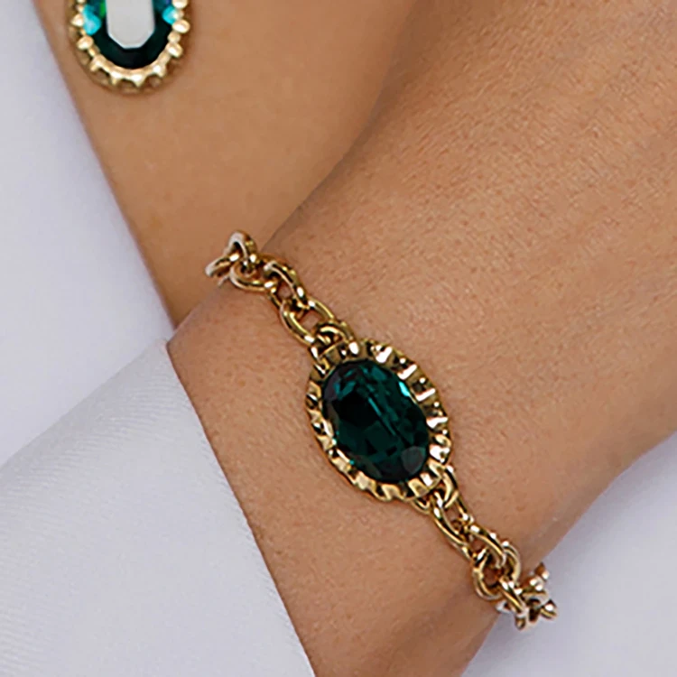 Браслет Qudo TIVOLA UNICA big (G/P) Emerald 189549