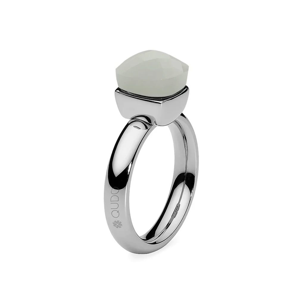 Кольцо Qudo Firenze Light Grey Opal 17.2 мм 610321 BW/S
