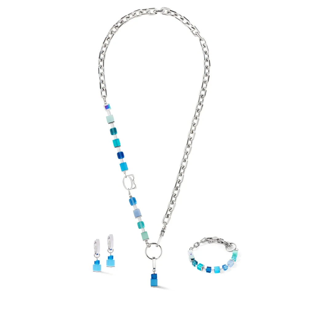 Колье Coeur de Lion Blue-Turquoise 4712/10-0706