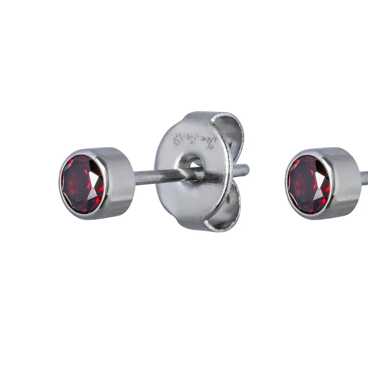 Пусеты Cubic zirconia Garnet Fiore Luna SWE0128 GR S