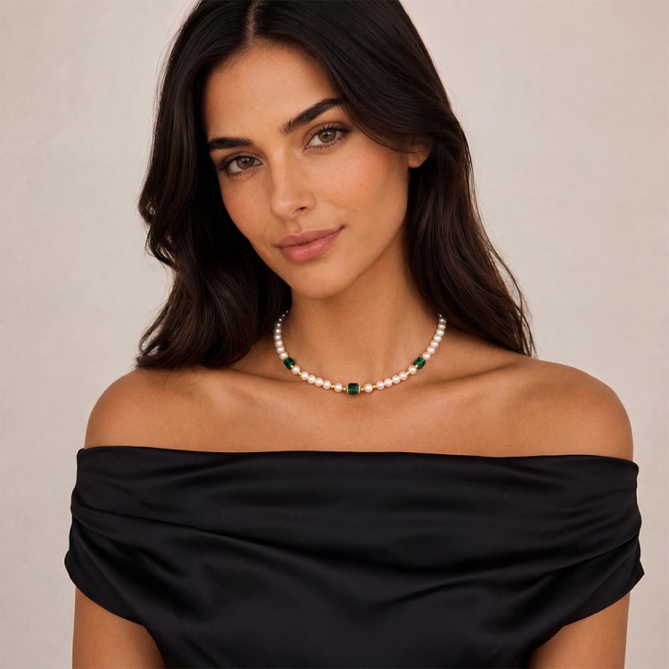 Колье Coeur de Lion Dark Green 2110/10-0521