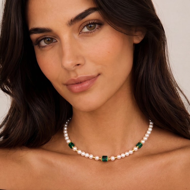 Колье Coeur de Lion Dark Green 2110/10-0521