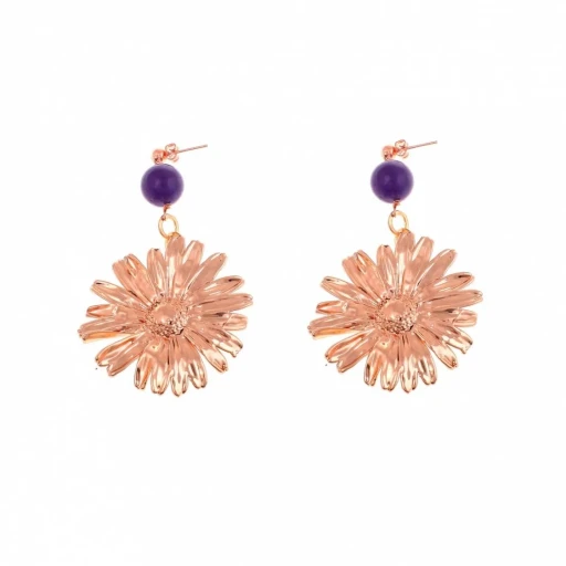 Серьги Ester Bijoux Маргаритки OR1024/M-RG/V BR