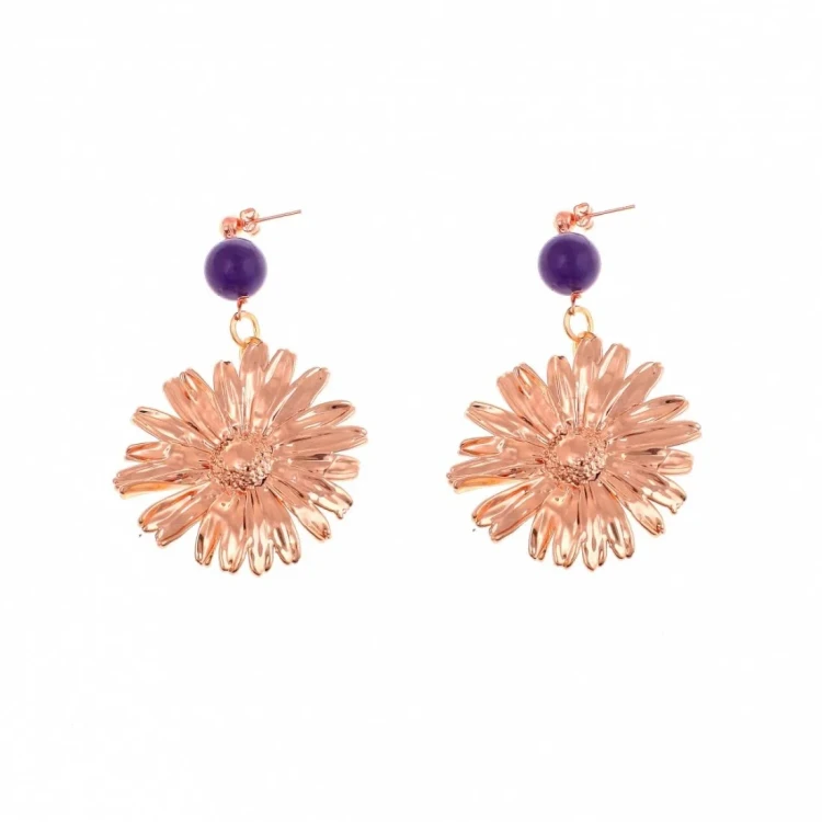 Серьги Ester Bijoux Маргаритки OR1024/M-RG/V BR
