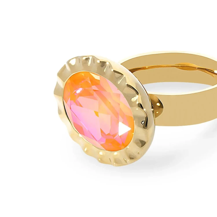 Кольцо Qudo TIVOLA UNICA big (G/P) Crystal orange ignite 60 688432