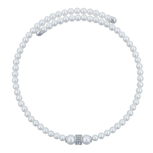 Колье Fiore Luna Cylinder Crystal B2409PE-N02.1 BW/S