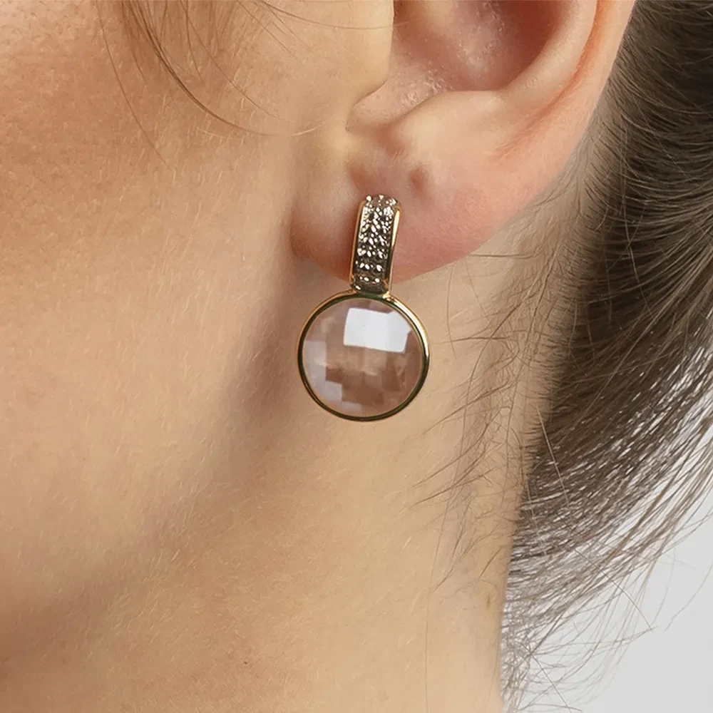 Серьги Possebon  quartz rose A3091.9 R/G