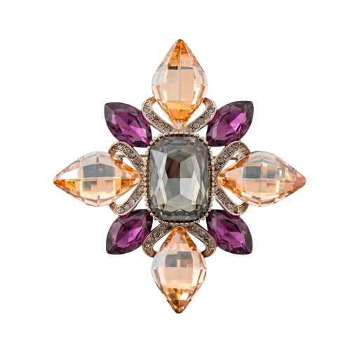 Брошь Icon crystal violet BR14908 V/S Fiore Luna