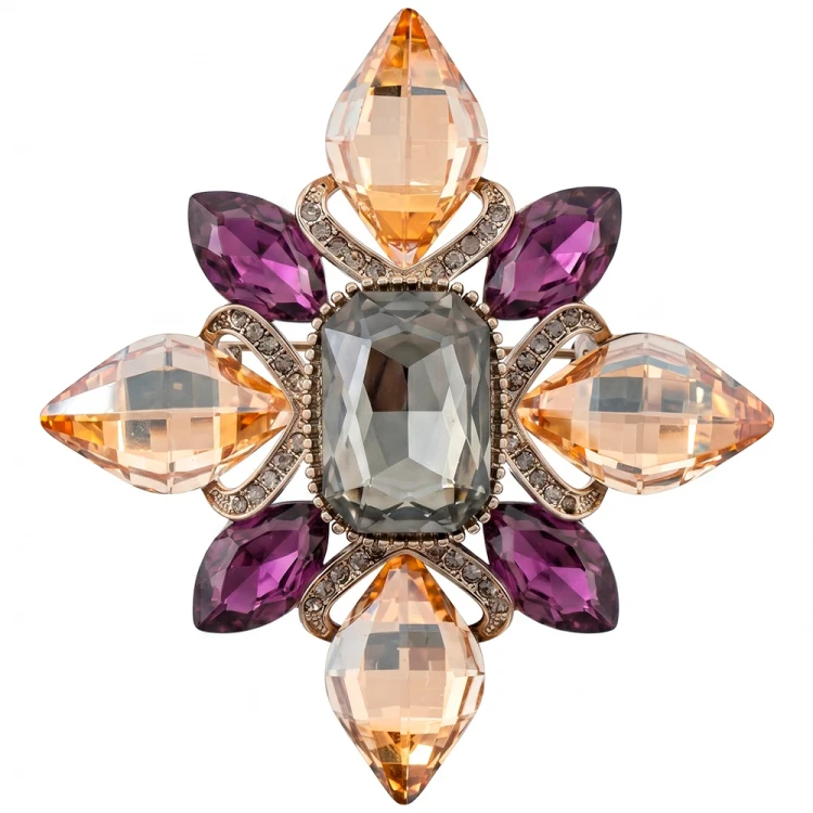 Брошь Icon crystal violet BR14908 V/S Fiore Luna