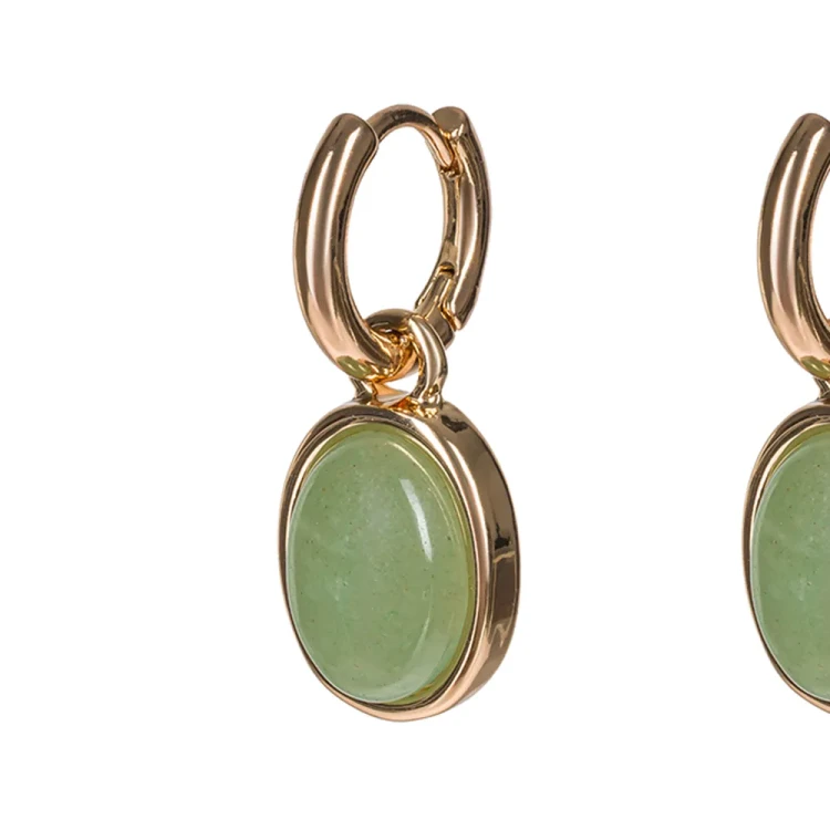 Серьги Fiore Luna GREEN AVENTURINE LE1204 G/G