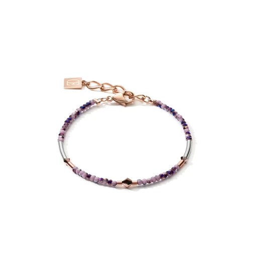 Браслет Coeur de Lion Amethyst Rose Gold 5080/30-0846