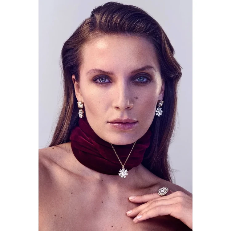 Серьги Dyrberg Kern POPPY SG BROWN / CRYSTAL 470120