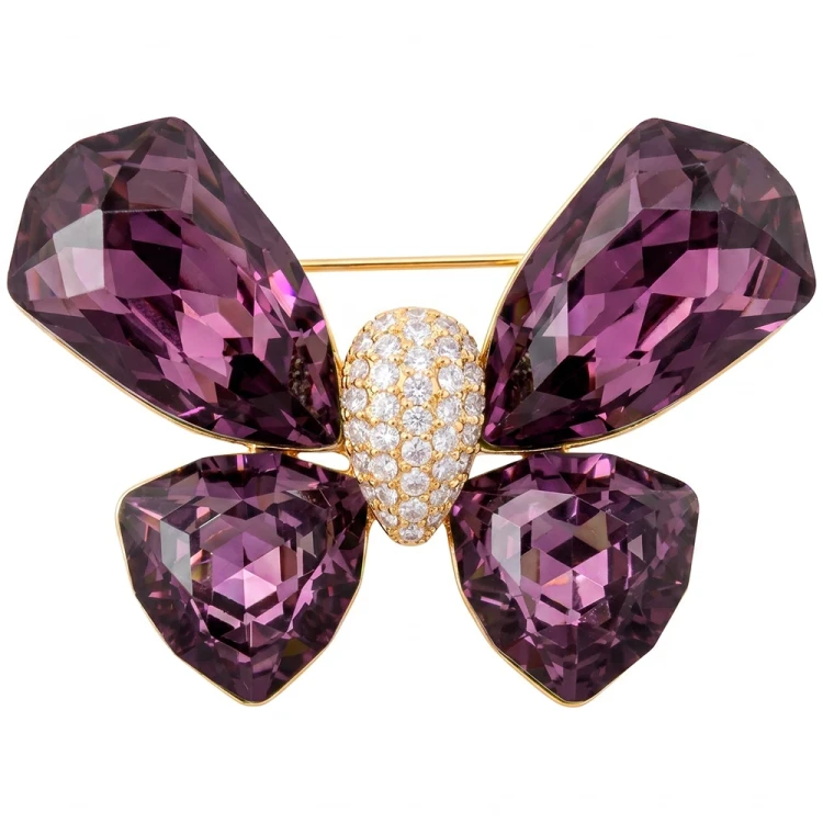 Брошь Бабочка crystal violet XR12803 V/G Fiore Luna