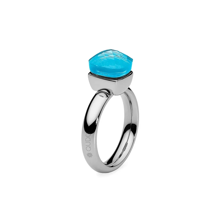 Кольцо Qudo Firenze dark aquamarine 16.5 мм 610896/16.5 BL/S