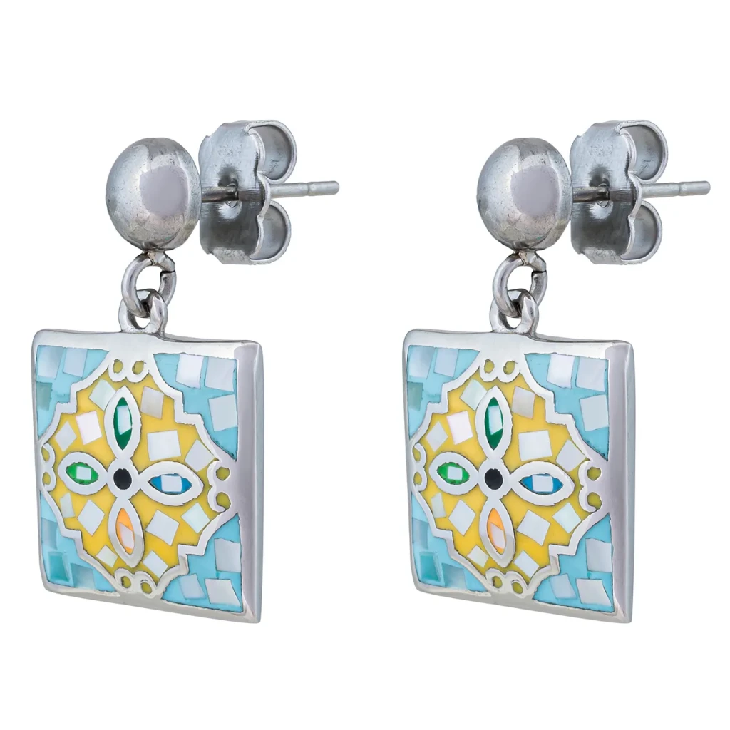 Серьги Fiore Luna ENAMEL BLUE AE03194-4 M/S