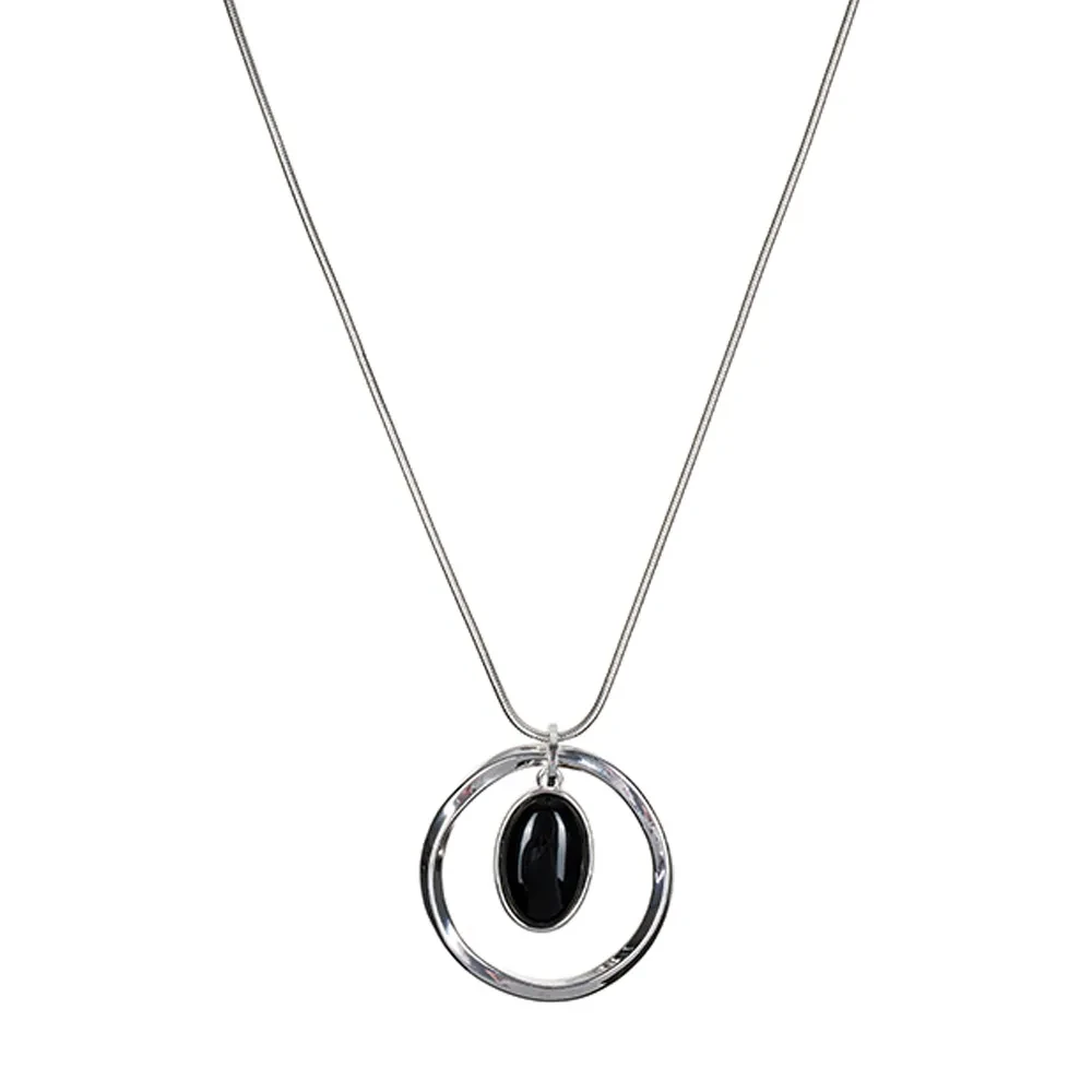 Колье Fiore Luna BLACK QUARTZ LN5135 BW/S
