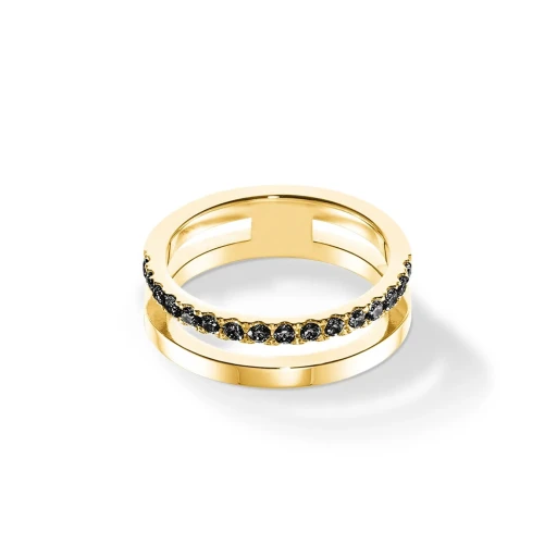 Кольцо Coeur de Lion Black-Gold 0136/40-1316 54