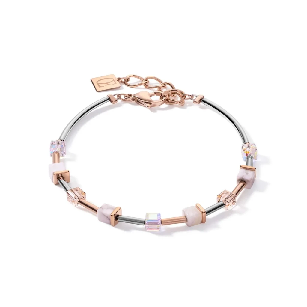 Браслет Coeur de Lion White Rose Gold Silver 5023/30-1822