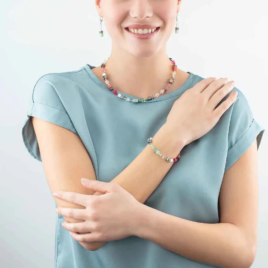 Серьги Coeur de Lion Green-Pink 4023/20-0504
