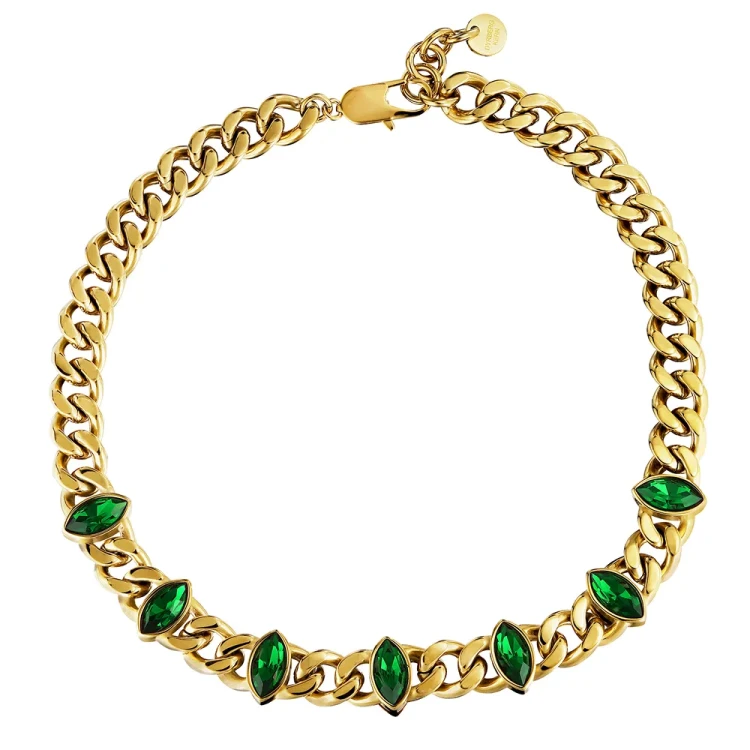 Колье Dyrberg/Kern Dyrberg Kern PUNICA SG EMERALD GREEN 470057