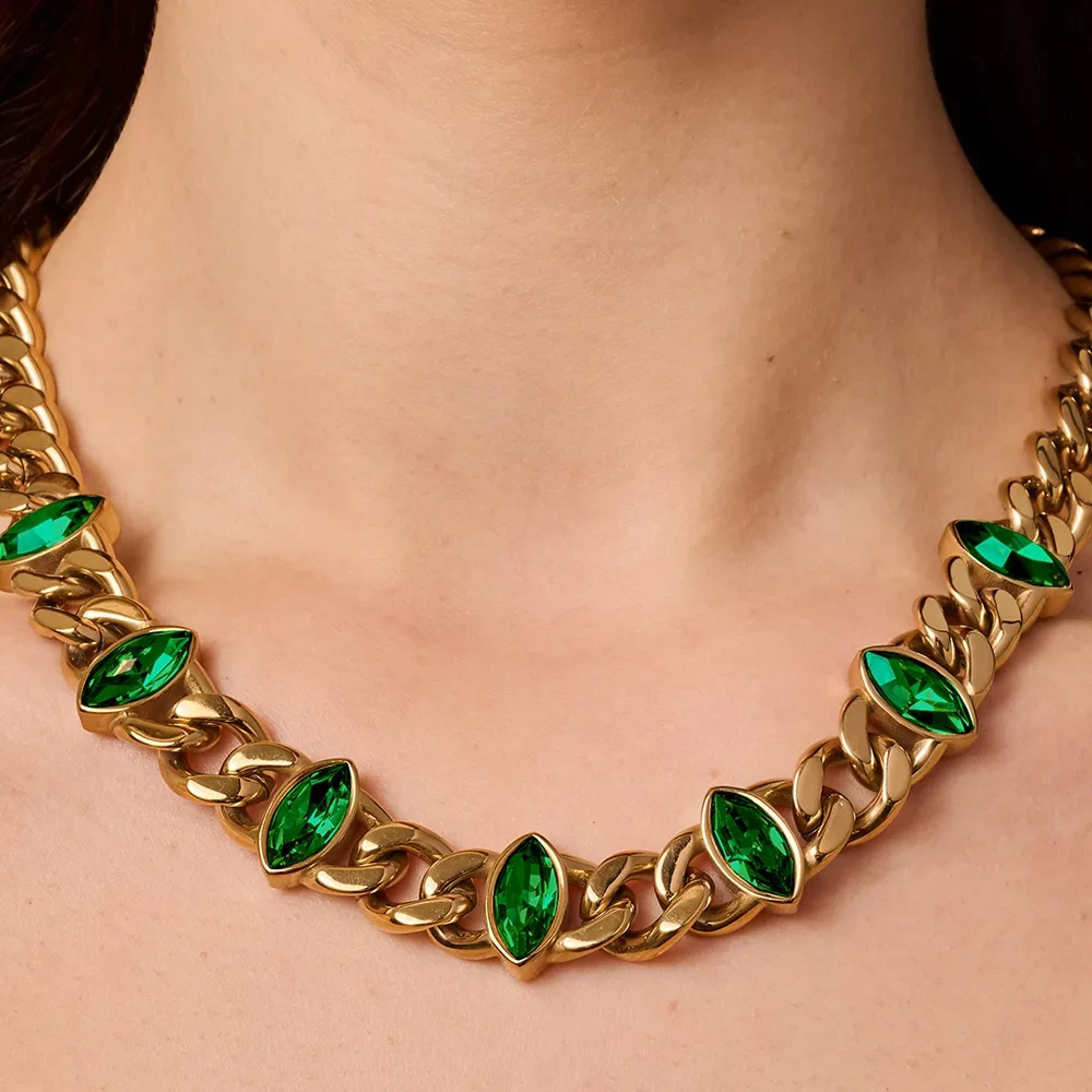 Колье Dyrberg Kern PUNICA SG EMERALD GREEN 470057