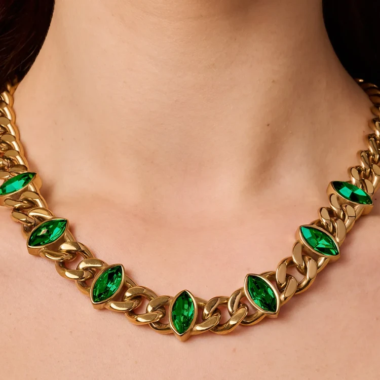 Колье Dyrberg Kern PUNICA SG EMERALD GREEN 470057