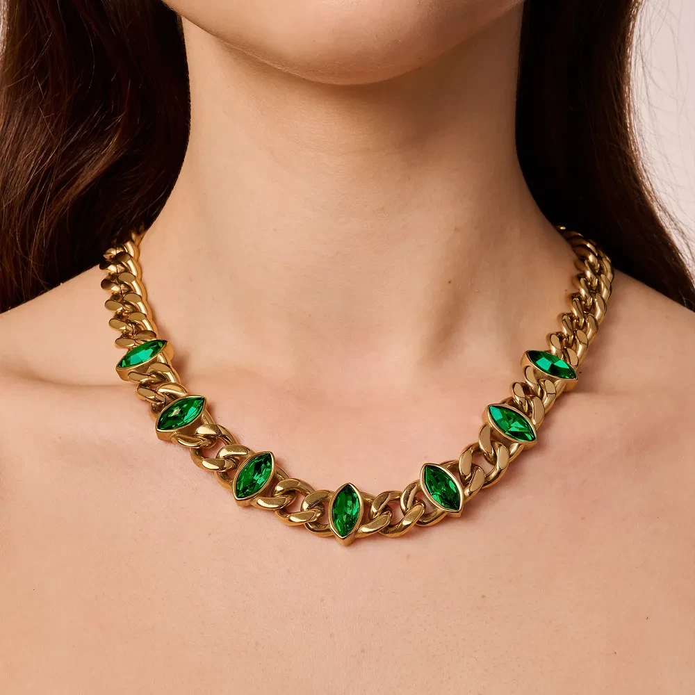 Колье Dyrberg Kern PUNICA SG EMERALD GREEN 470057