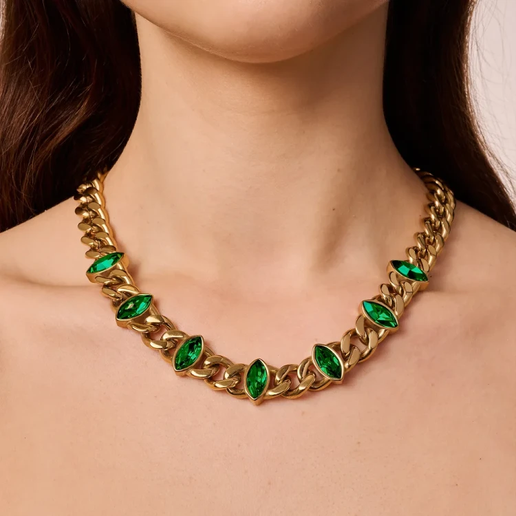 Колье Dyrberg Kern PUNICA SG EMERALD GREEN 470057