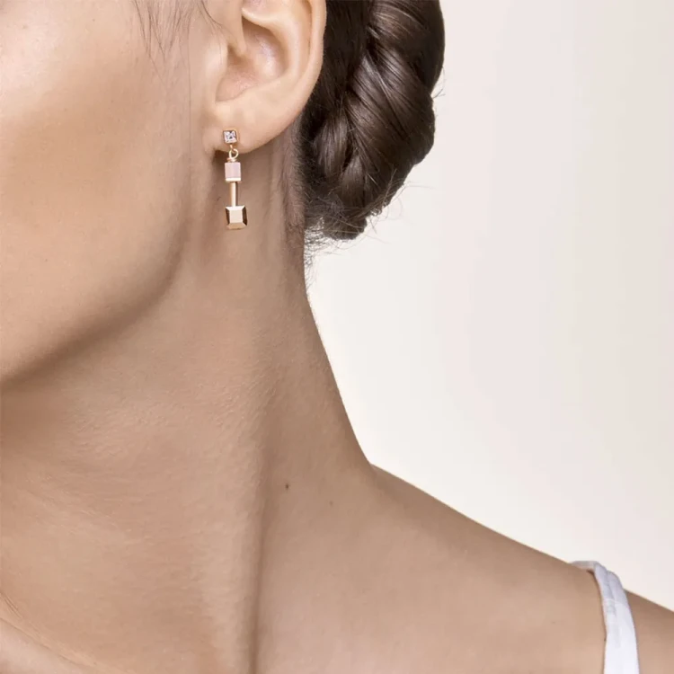 Серьги Coeur de Lion Rose Gold-Peach 5074/21-0235