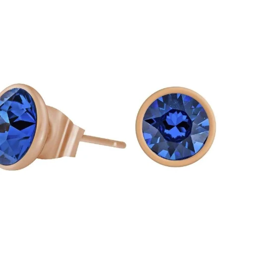 Пусеты Fiore Luna  Capri Blue SWE298 CB RG