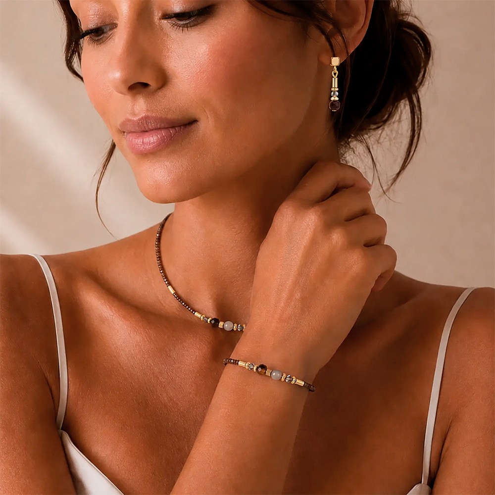Колье Coeur de Lion Brown-Gold 3048/10-1116