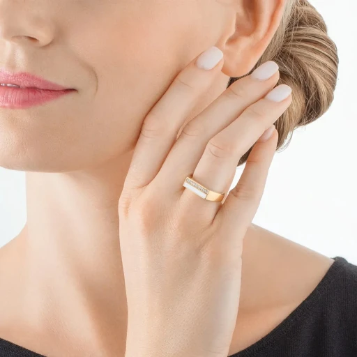 Кольцо Coeur de Lion Pink-Gold 0133/40-0416 54