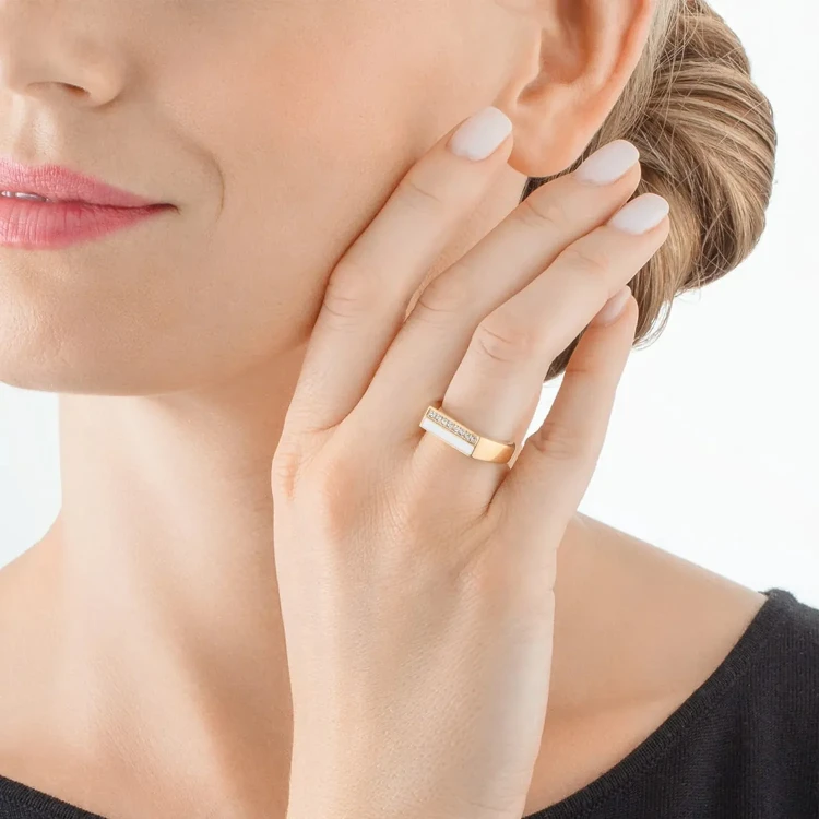 Кольцо Coeur de Lion Pink-Gold 0133/40-0416 54