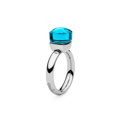 Кольцо Qudo Firenze dark aquamarine 18 мм 610898 BL/S