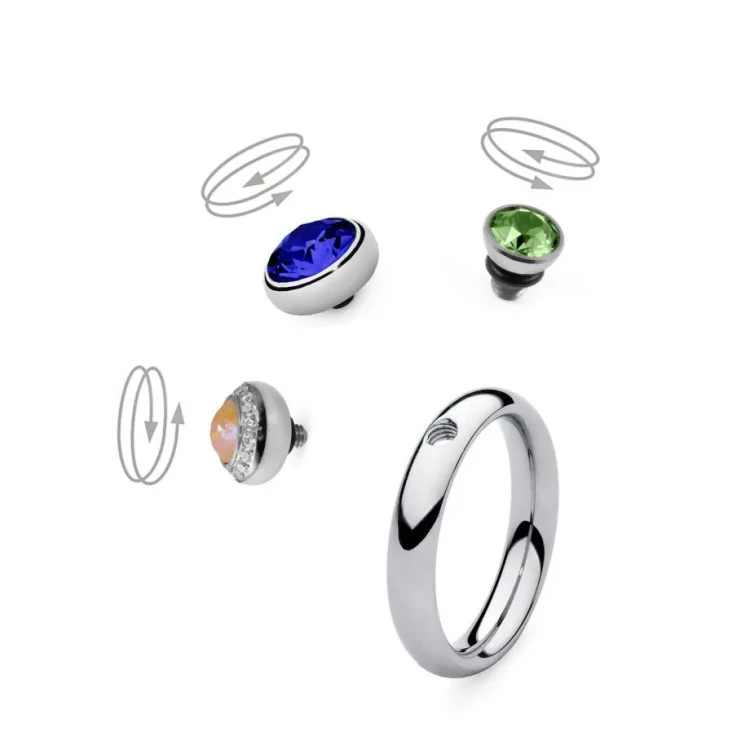 Кольцо Qudo - База Basic Small Silver 15.2 мм 627061 S