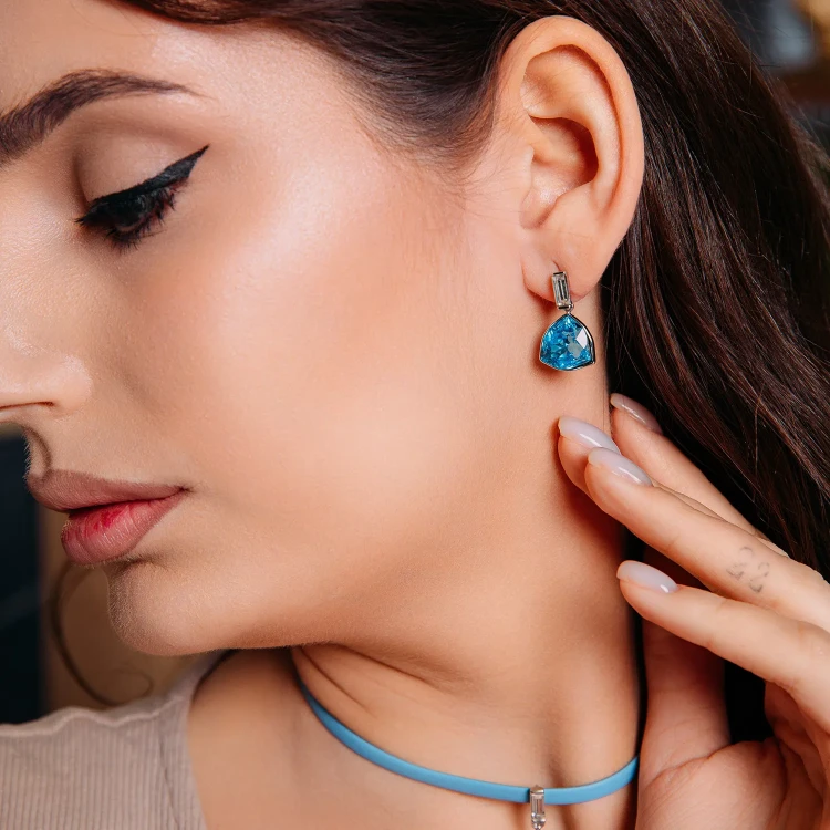 Серьги Fiore Luna Aquamarine A2110SW-E04.22 BL/S