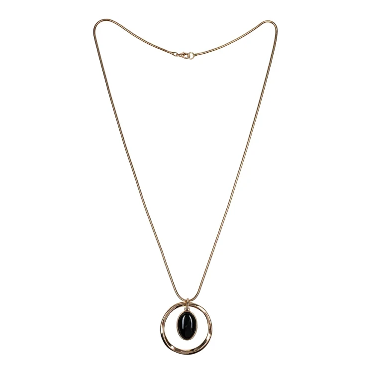 Колье Fiore Luna BLACK QUARTZ LN5135 BW/G