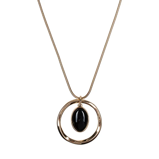 Колье Fiore Luna BLACK QUARTZ LN5135 BW/G