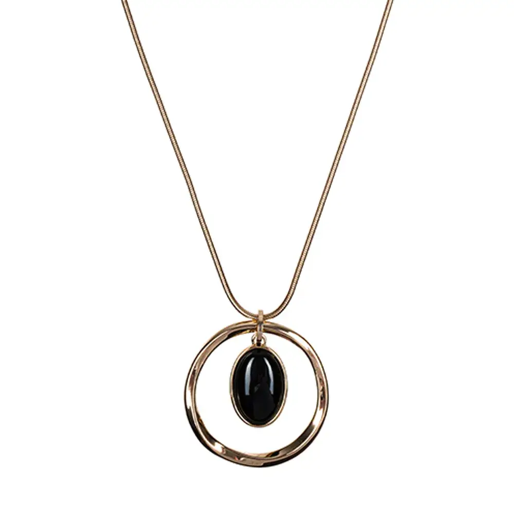 Колье Fiore Luna BLACK QUARTZ LN5135 BW/G