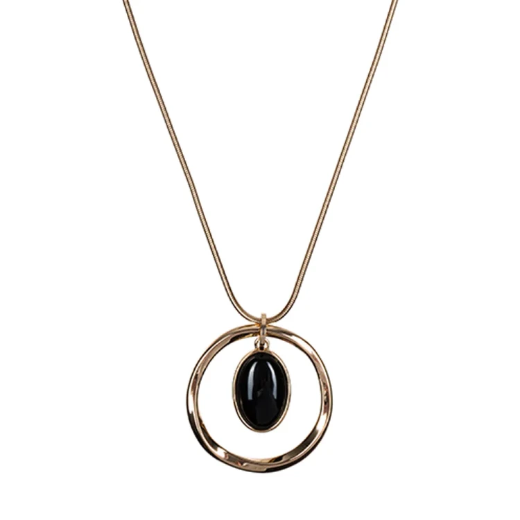 Колье Fiore Luna BLACK QUARTZ LN5135 BW/G